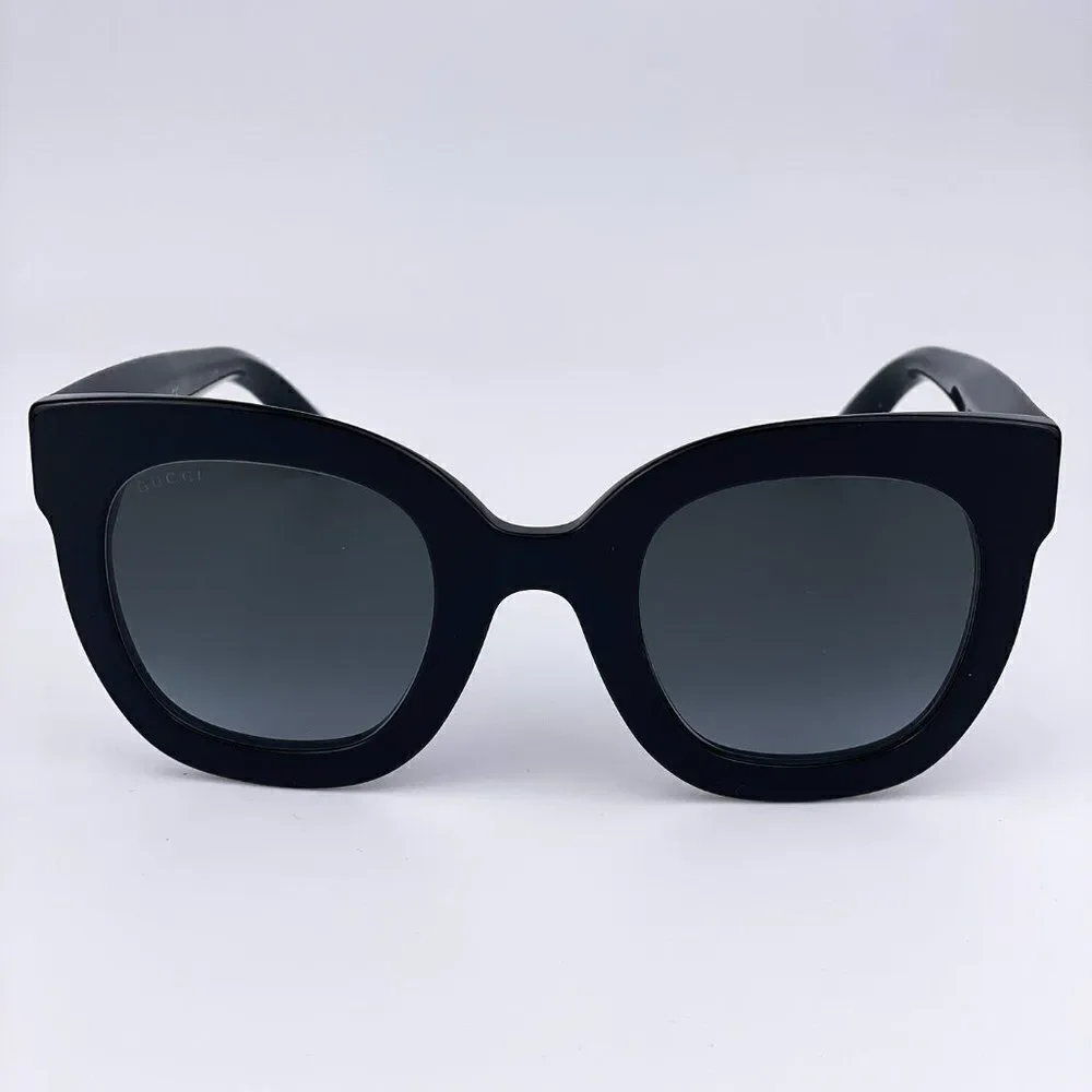 SALE! NEW Gucci  GG0208S 001 Black Gray Mirrored Gradient Square Women